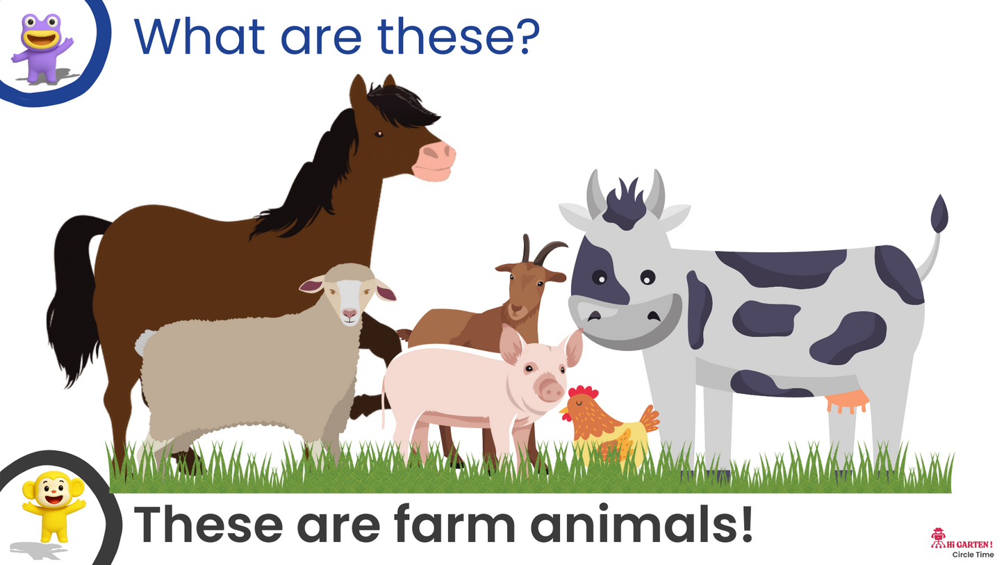 Free Download printable 13 CTCP14 CIRCLE TIME #14 – FARM ANIMALS.pdf – Hi Garten from Hamcodes
