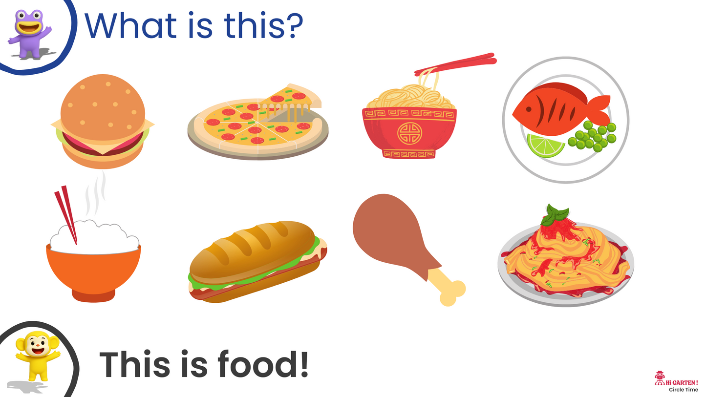 Free Download printable 00 CTCP2 CIRCLE TIME #18 – FOOD.pdf – Hi Garten from Hamcodes
