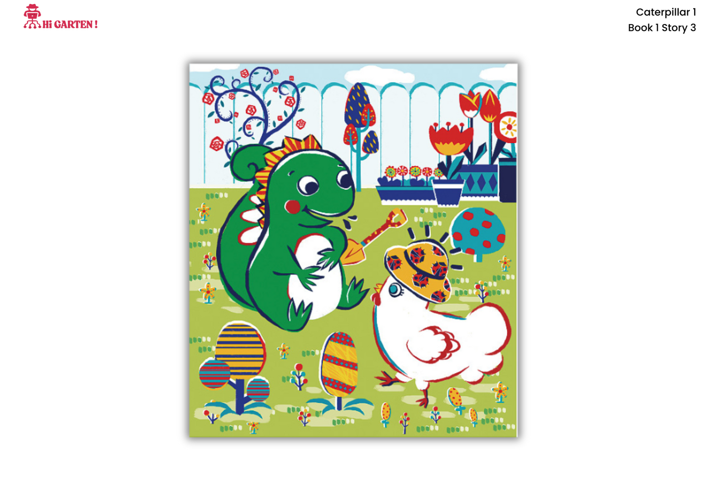 Free Download printable Story 3 – GHI Hen and the Hat – Hi Garten Stories Caterpillar 1 – from Hamcodes