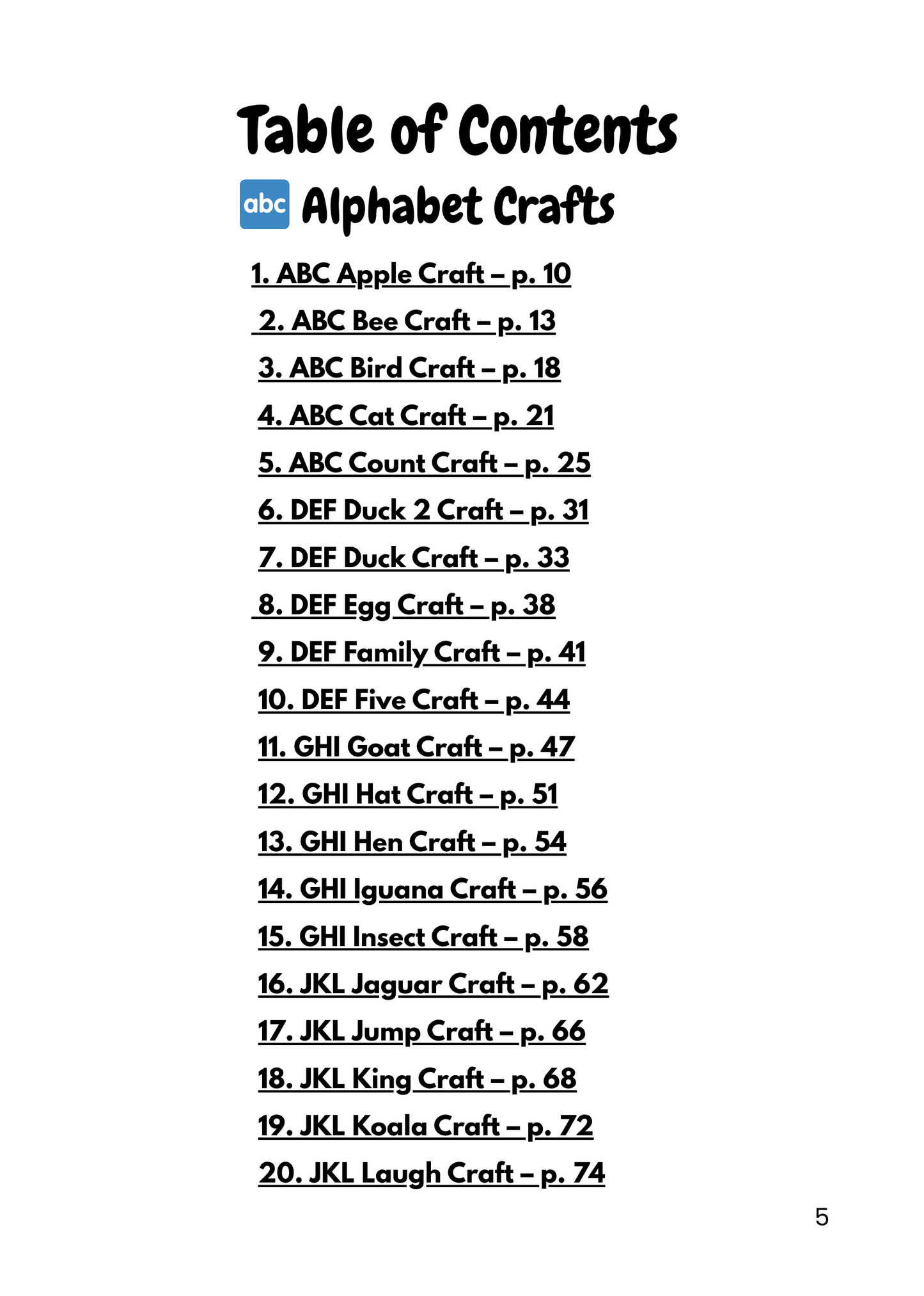 Caterpillar 1 and 2: Fun Alphabet Crafts for Preschool and Kindergarten (Ages 3–6) by Little Ham | Published by Hamcodes (K.H)