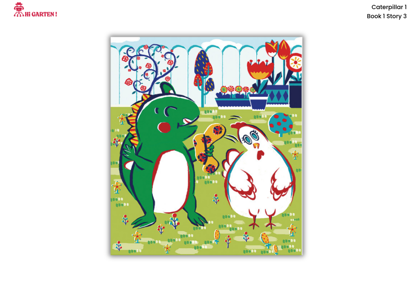 Free Download printable Story 3 – GHI Hen and the Hat – Hi Garten Stories Caterpillar 1 – from Hamcodes
