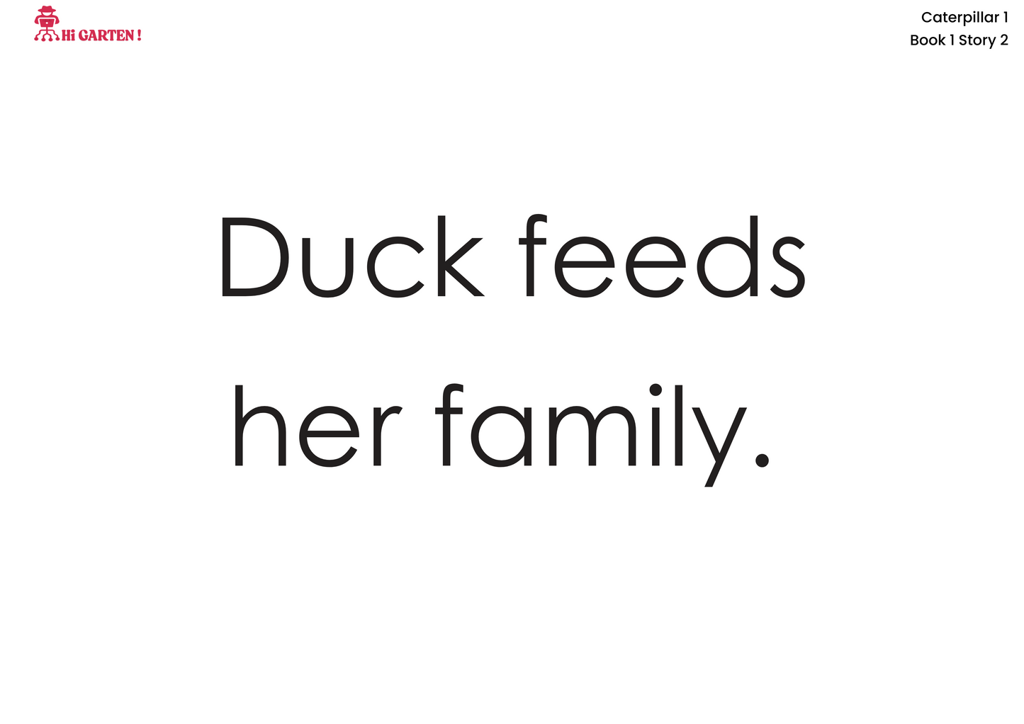 Free Download printable Story 2 – DEF Duck Dives and Digs – Hi Garten Stories Caterpillar 1 – from Hamcodes