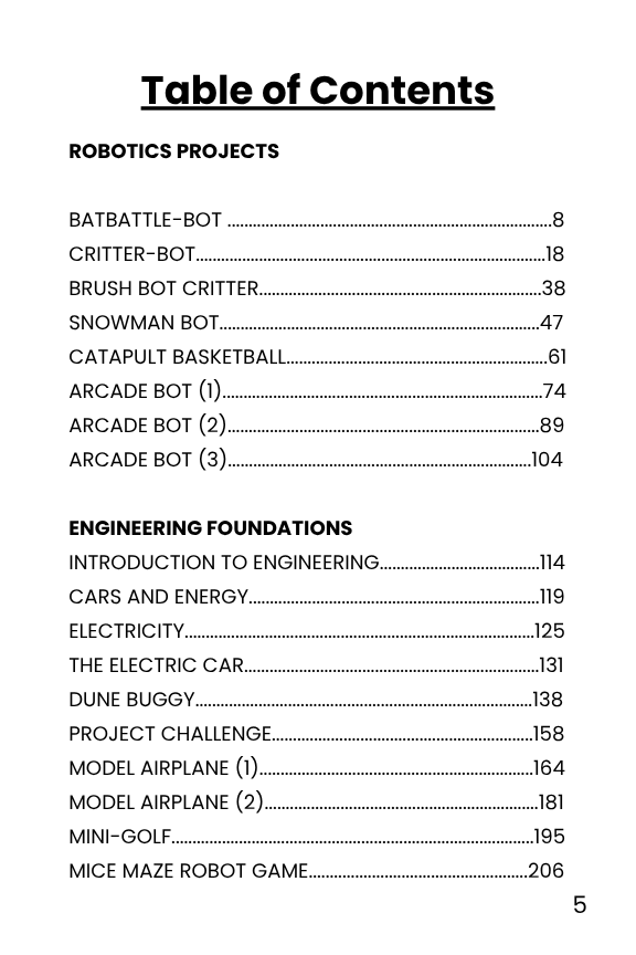 Table of content