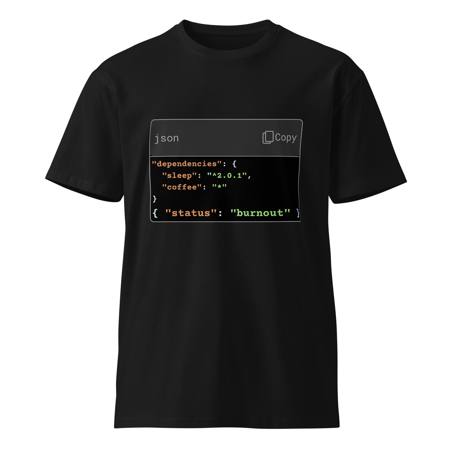 Hamcodes JSON DEV STATE Tee – Configured for Burnout Unisex premium t-shirt