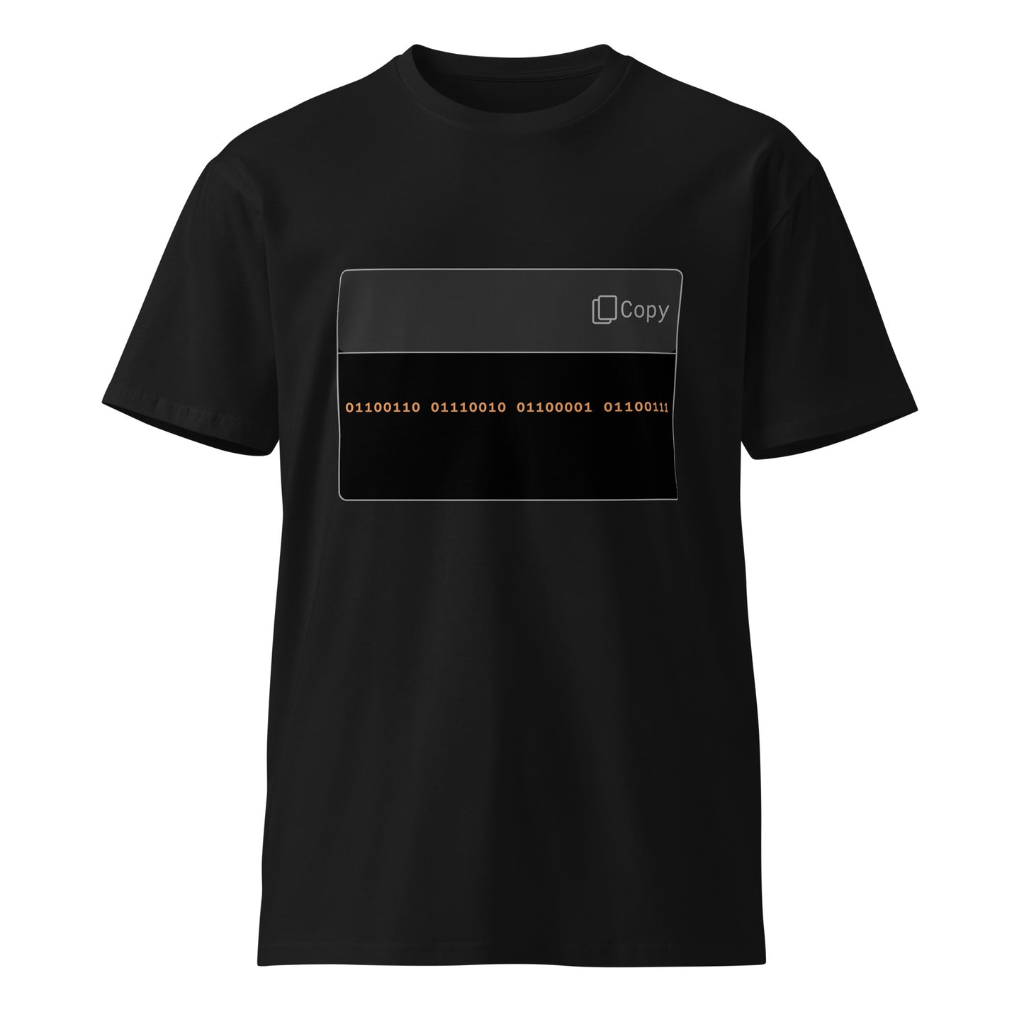 Hamcodes Binary “frag” Tee – For Hackers Who Speak in Bits Unisex premium t-shirt