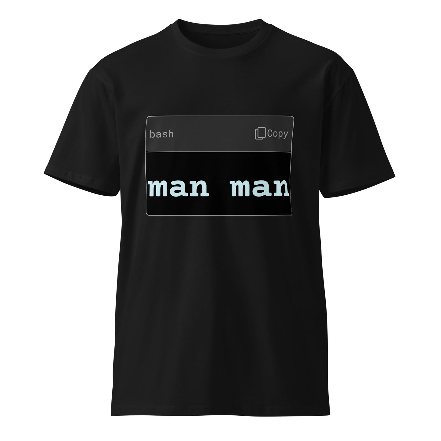 Hamcodes man man Tee – Terminal Wisdom, One Command Deep Unisex premium t-shirt