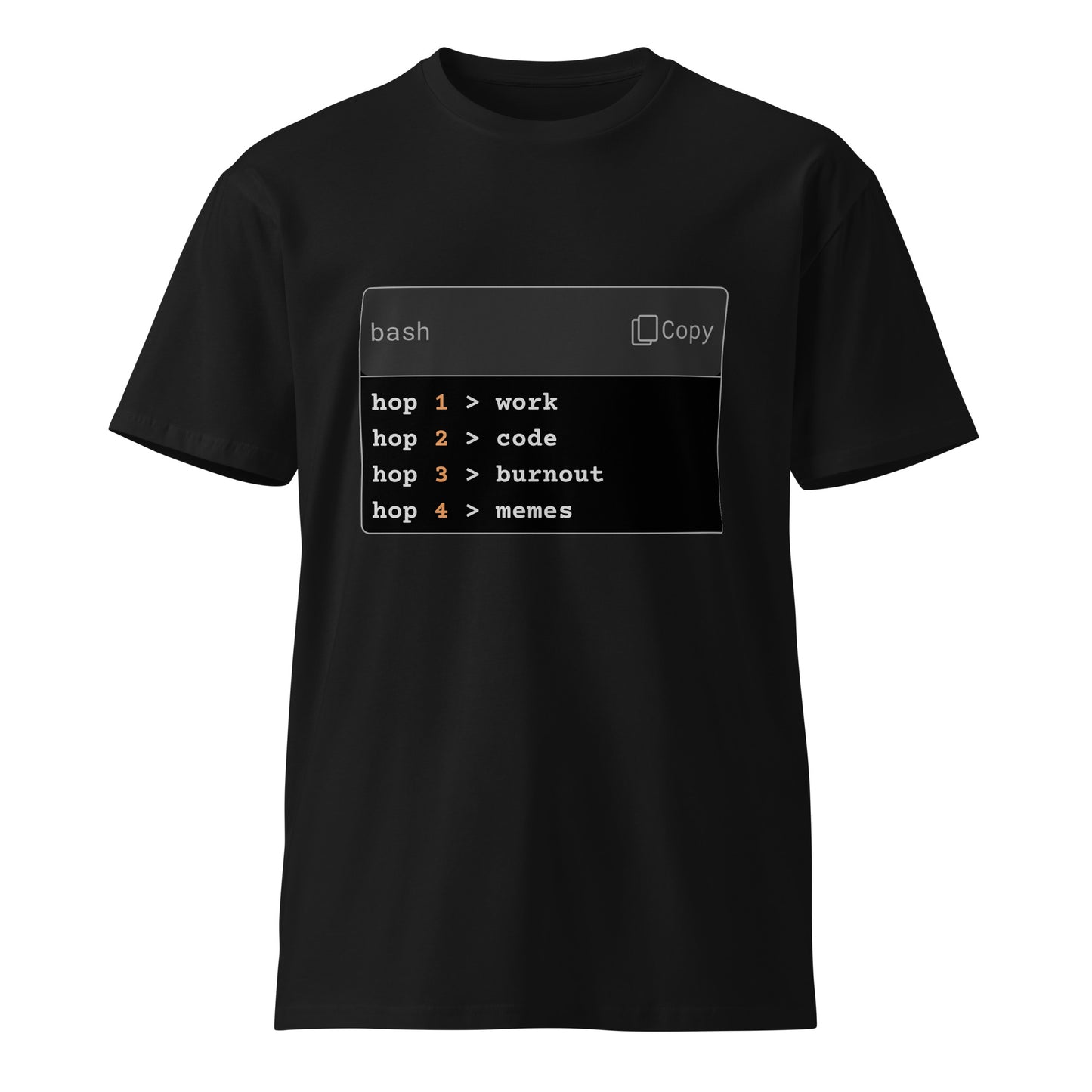 Hamcodes hop trace Tee – Route to Burnout: Complete Unisex premium t-shirt
