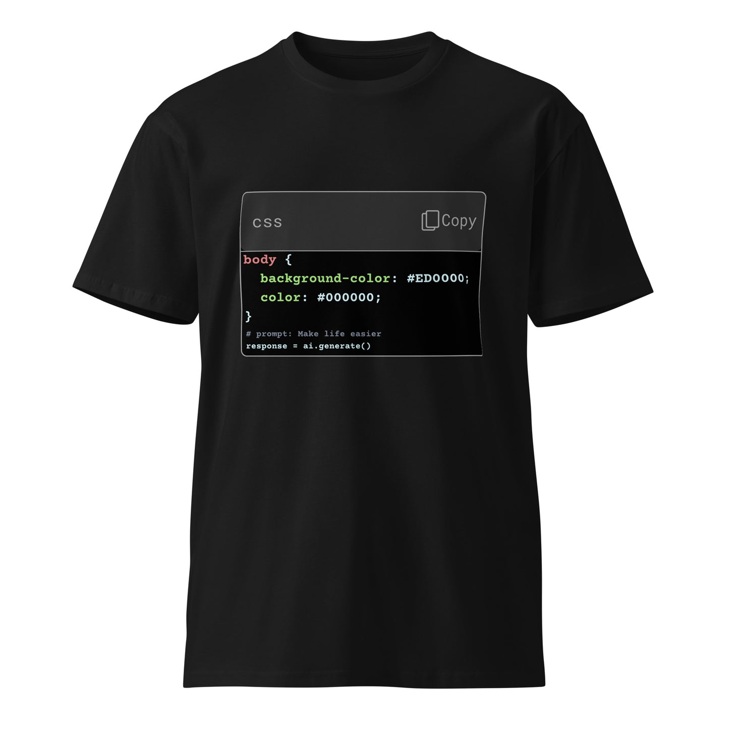 Hamcodes Make Life Easier Tee – Styled by Code. Powered by AI. Unisex premium t-shirt