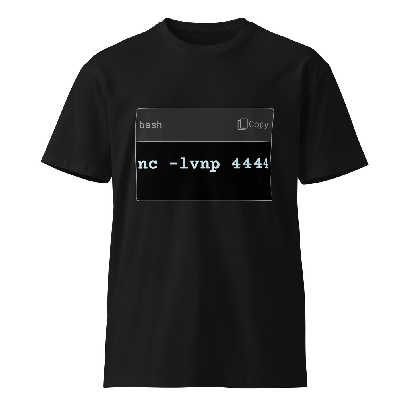 hamcodes nc -lvnp 4444 Tee – Listener Mode: Activated Unisex premium t-shirt