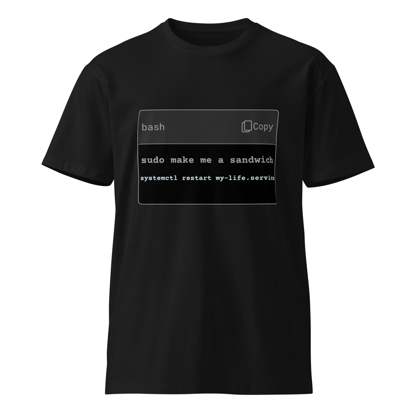 Hamcodes sudo make me a sandwich Tee – Commands for Chaos & Comfort Unisex premium t-shirt