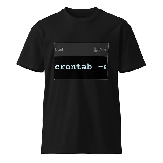 Hamcodes crontab -e Tee – Automate Everything. Even Chaos. Unisex premium t-shirt