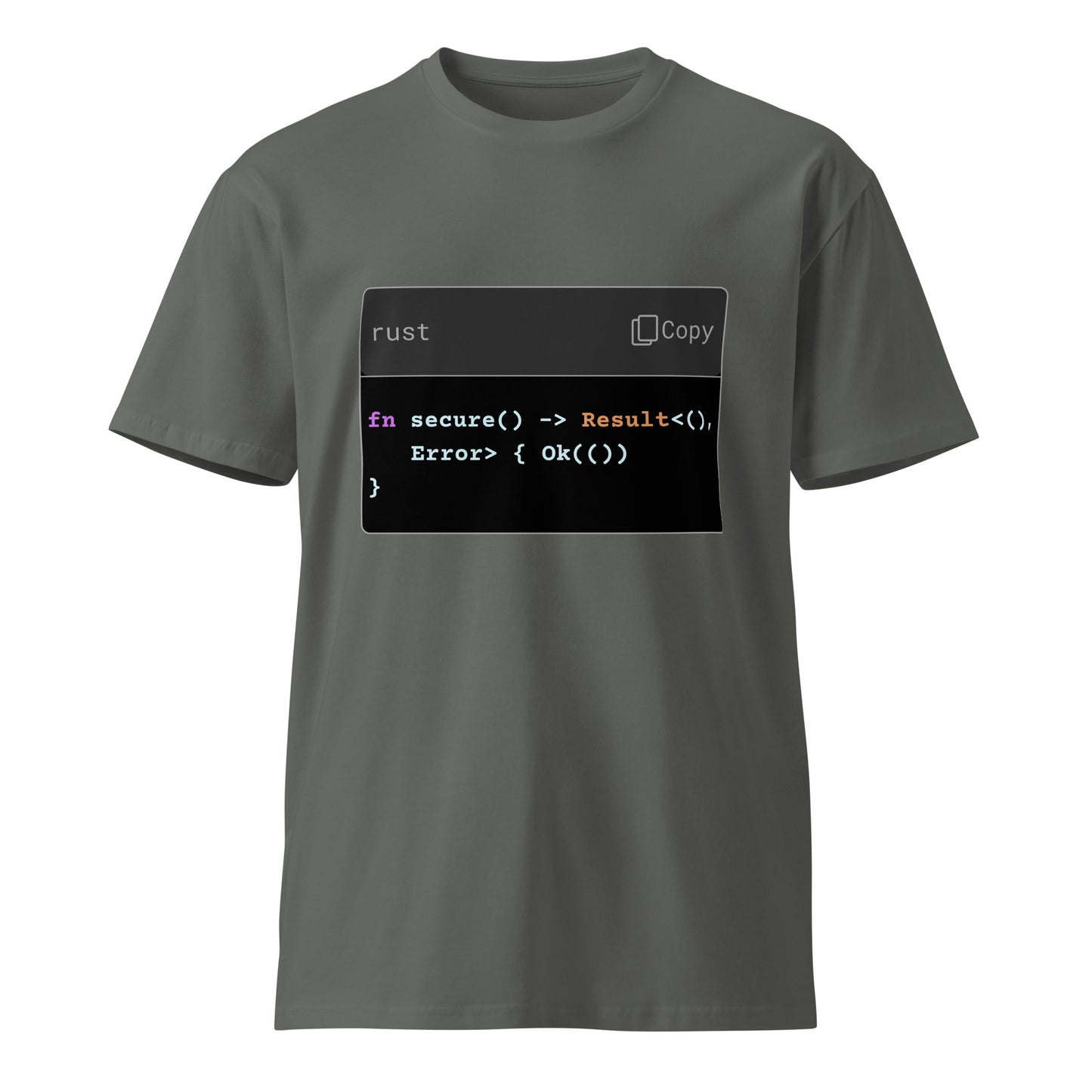 Hamcodes fn secure() Tee – Rust-Powered ConfidenceUnisex premium t-shirt