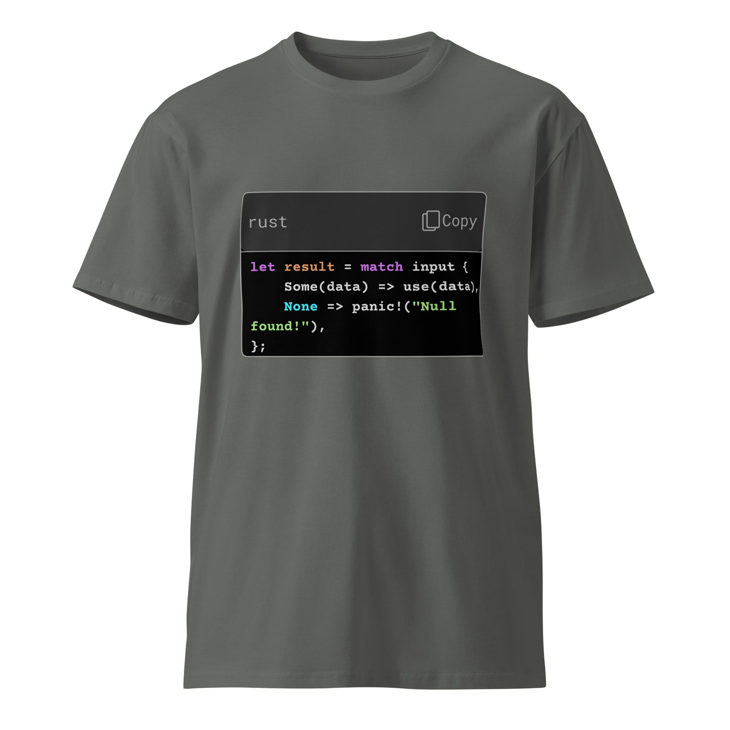 Hamcodes match input Tee – Handle with Care. Or Just Panic. Unisex premium t-shirt
