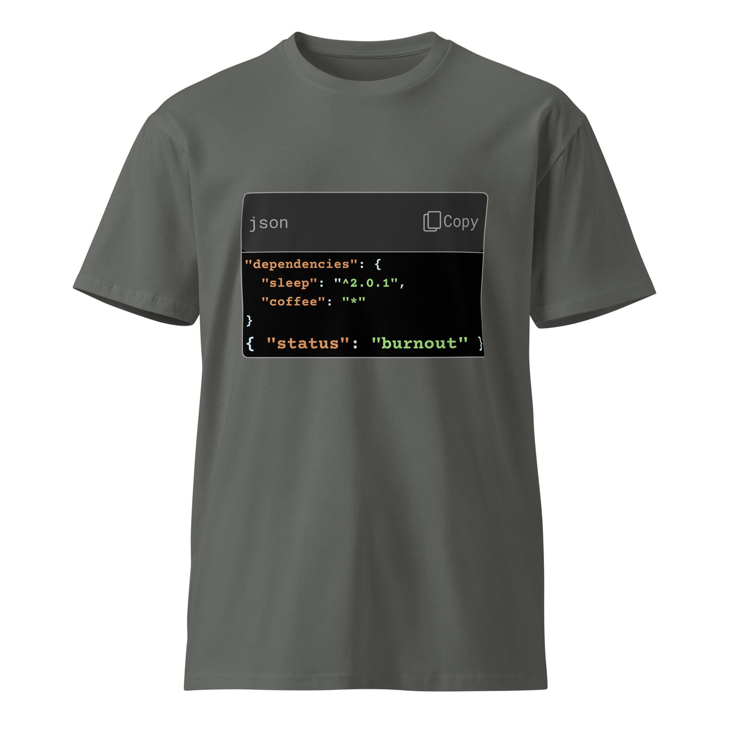 Hamcodes JSON DEV STATE Tee – Configured for Burnout Unisex premium t-shirt