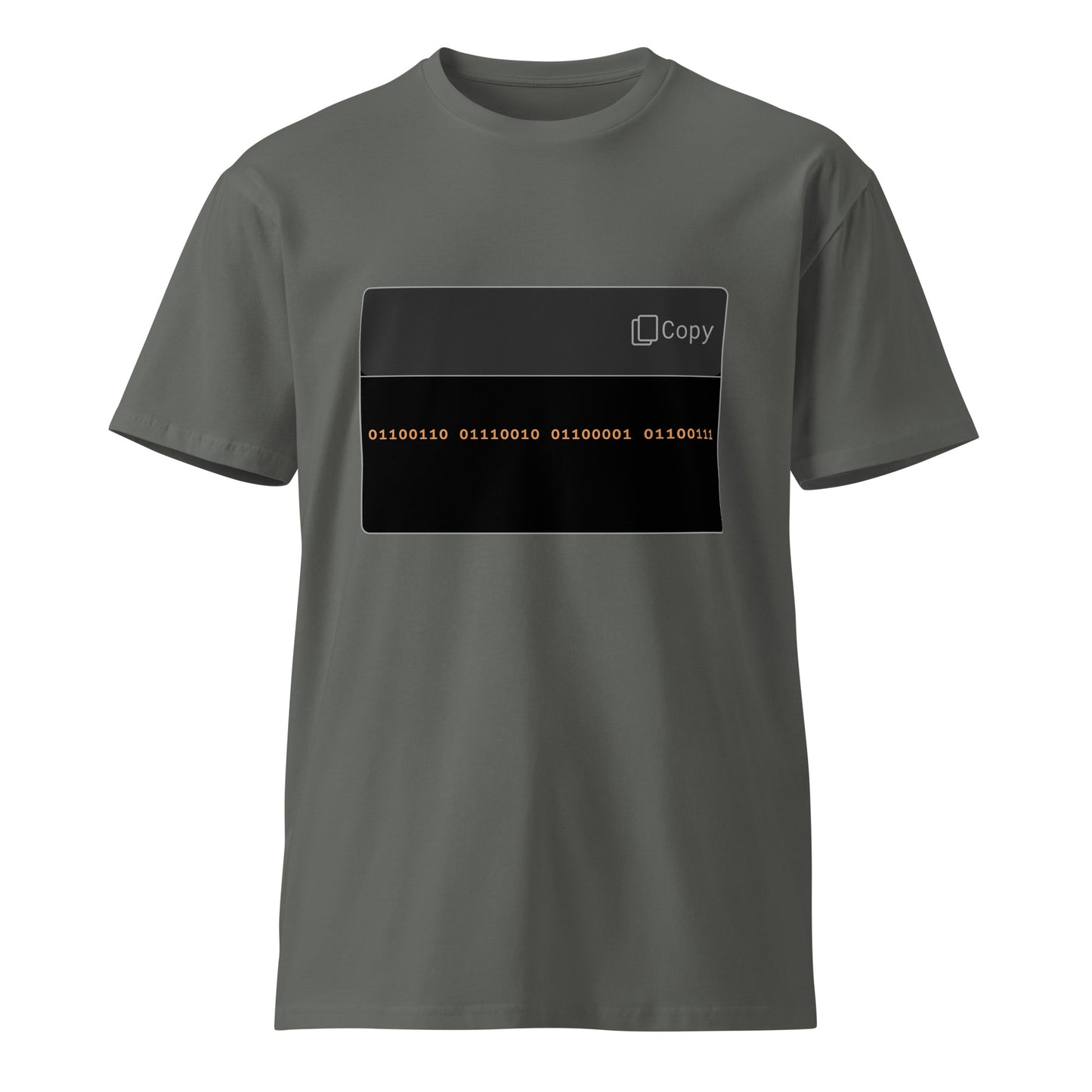 Hamcodes Binary “frag” Tee – For Hackers Who Speak in Bits Unisex premium t-shirt