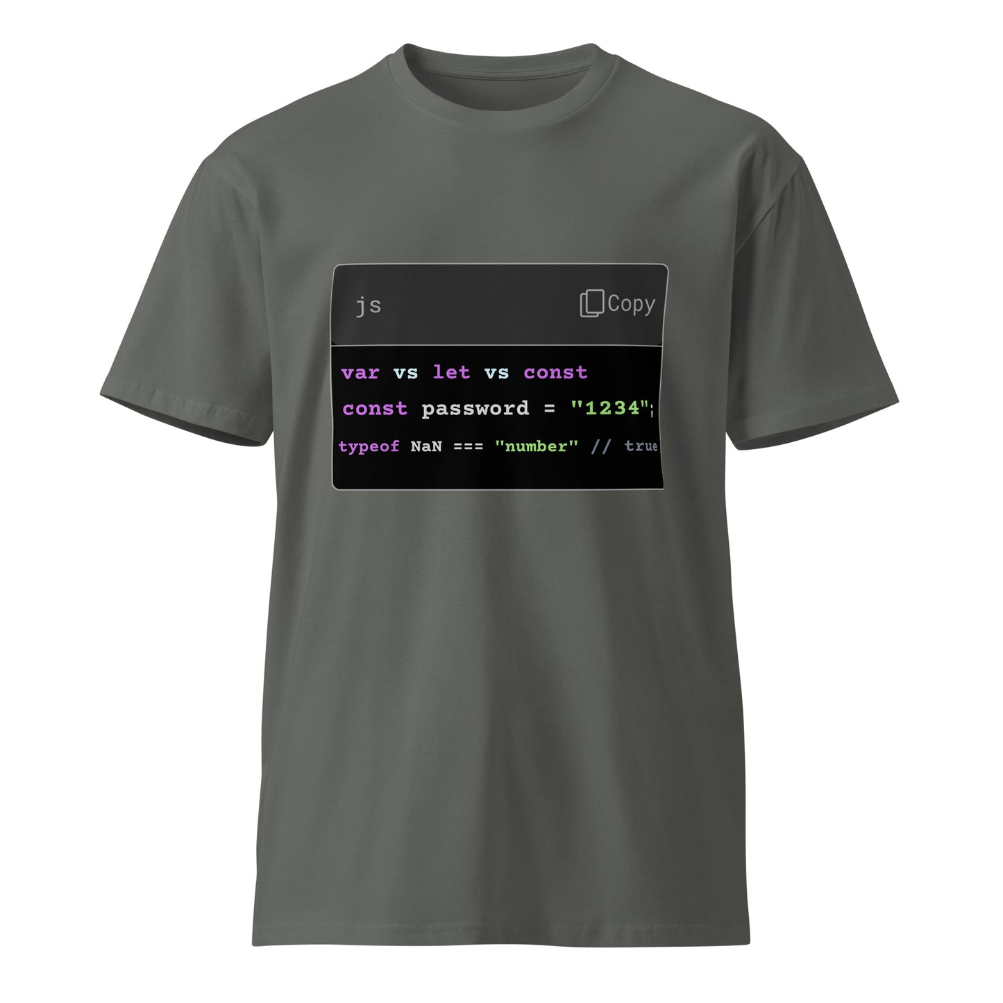Hamcodes JavaScript Crimes Tee – Undefined. Unexpected. Unapologetic. Unisex premium t-shirt