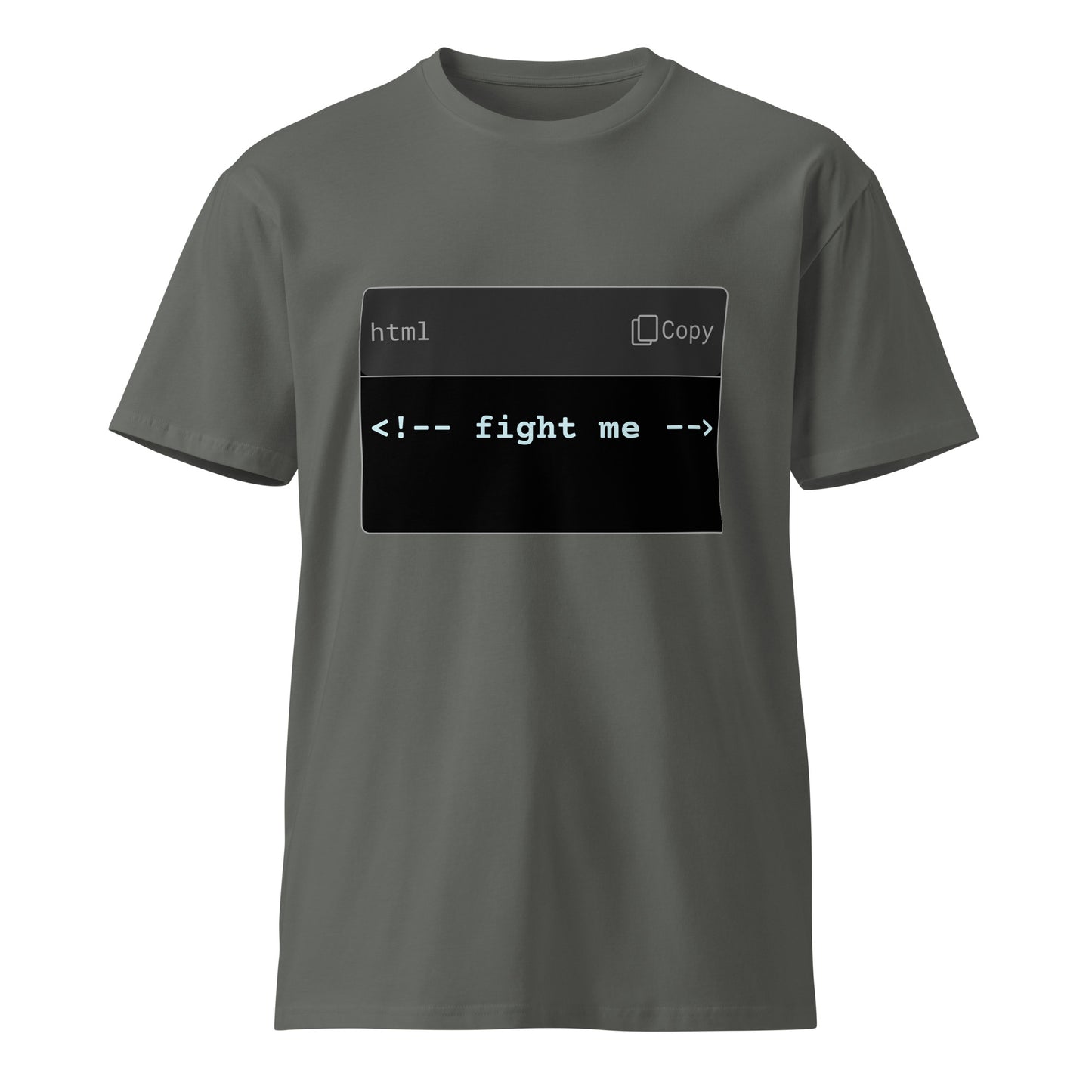 Hamcodes Tee – Commented. Committed. Confrontational. Unisex premium t-shirt