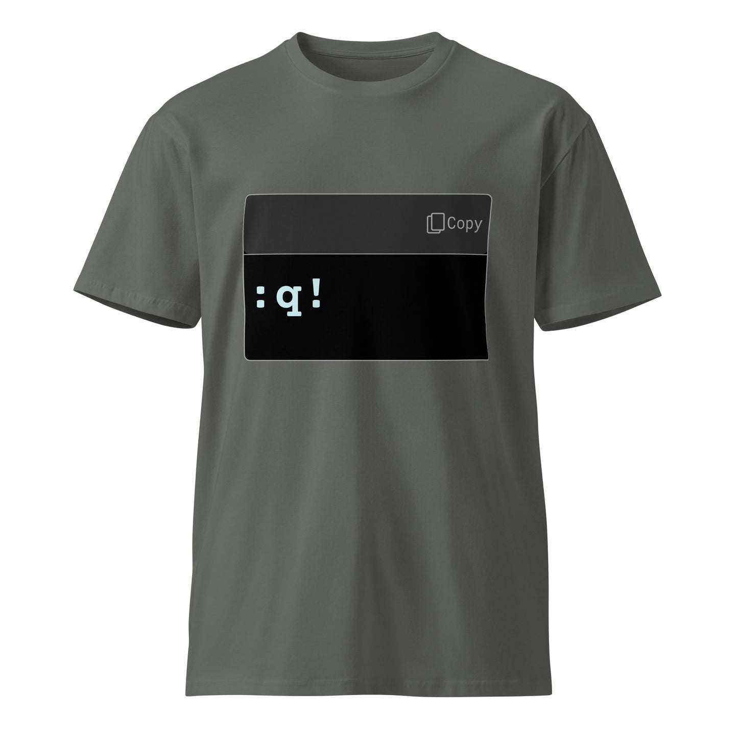 Hamcodes :q! Tee – Escape the Void Unisex premium t-shirt