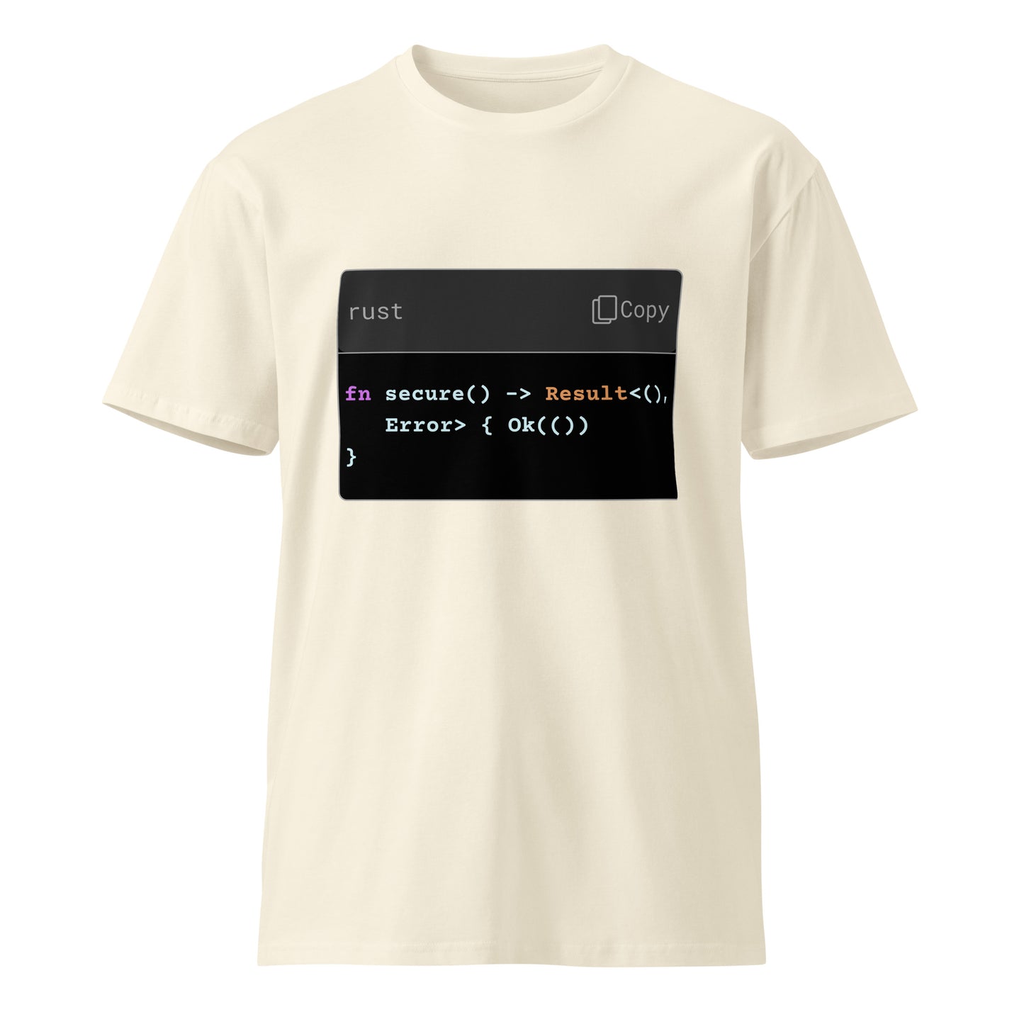 Hamcodes fn secure() Tee – Rust-Powered ConfidenceUnisex premium t-shirt