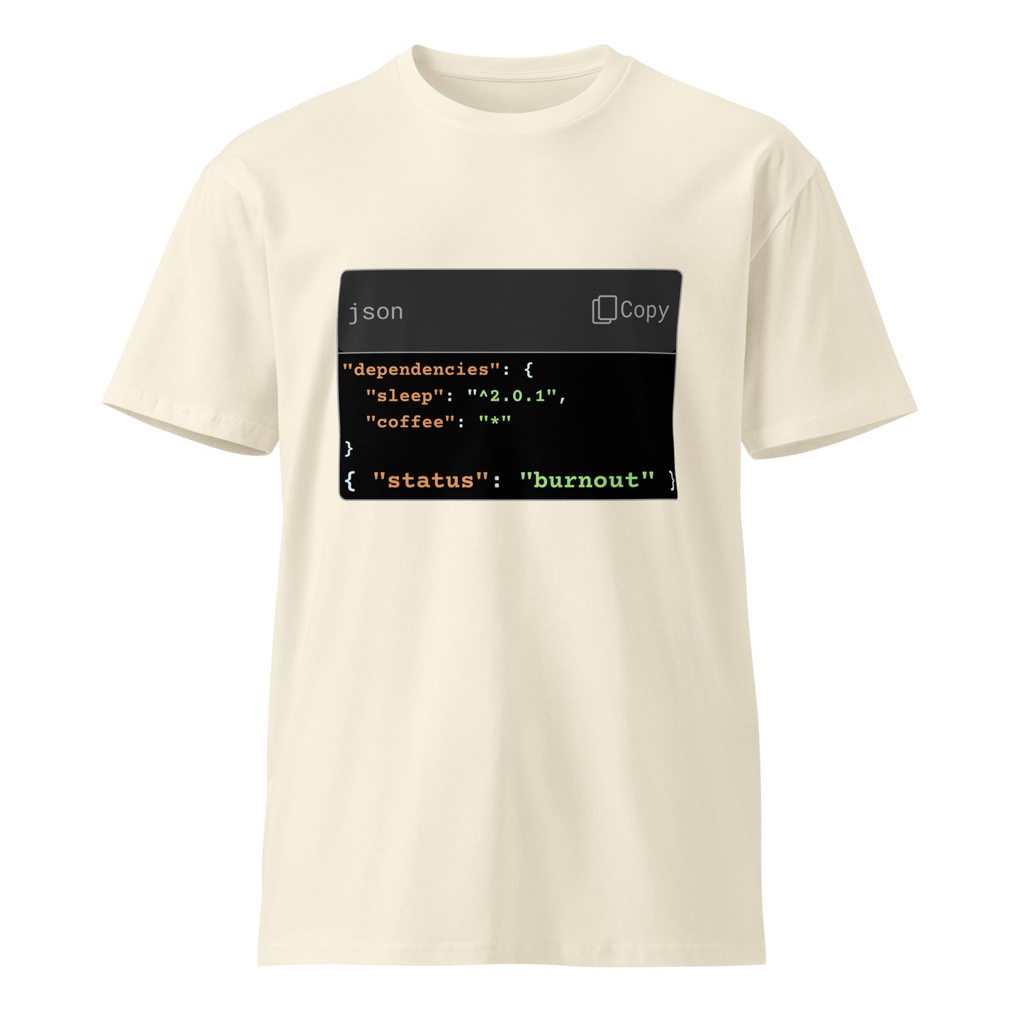 Hamcodes JSON DEV STATE Tee – Configured for Burnout Unisex premium t-shirt