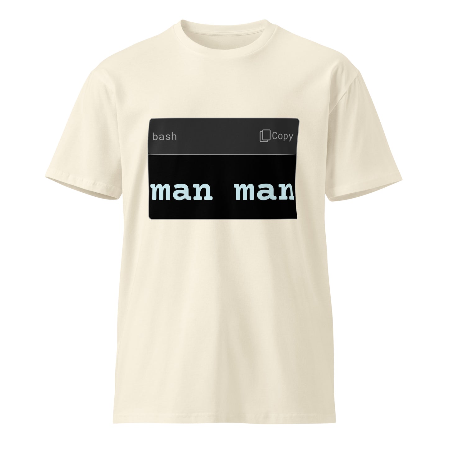 Hamcodes man man Tee – Terminal Wisdom, One Command Deep Unisex premium t-shirt