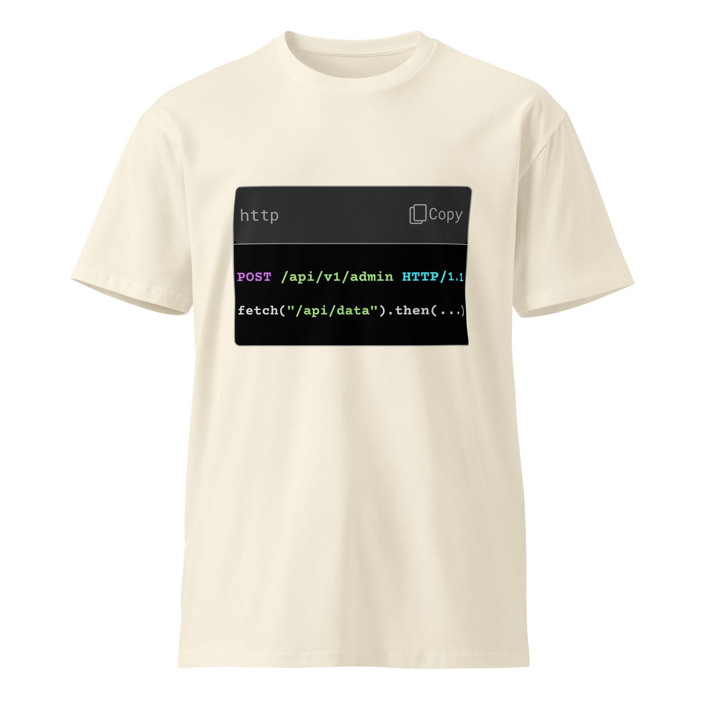 Hamcodes POST /admin Tee – Speak Fluent HTTP. Respond in Code. Unisex premium t-shirt