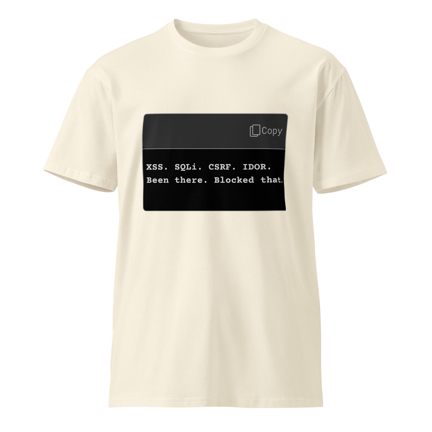 Hamcodes Been There. Blocked That. Tee – The Web App Firewall Flex Unisex premium t-shirt