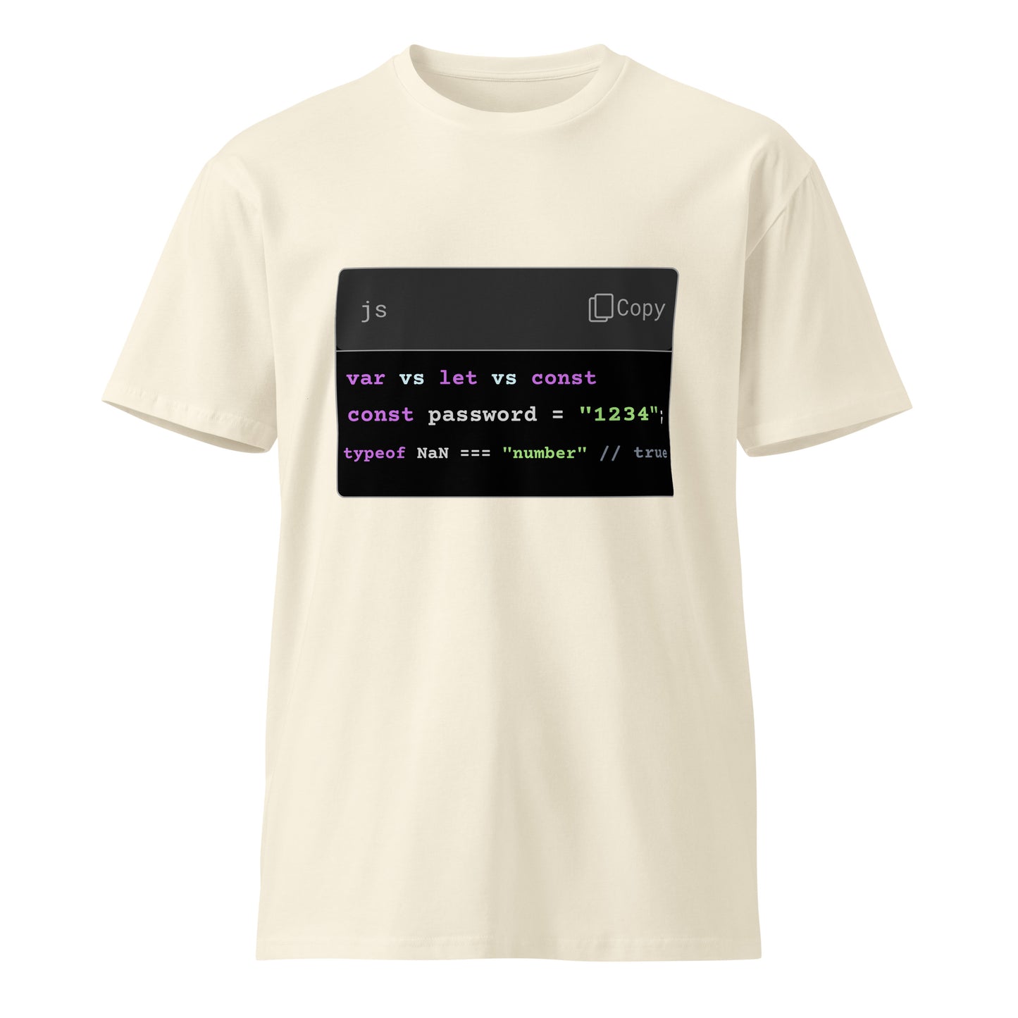 Hamcodes JavaScript Crimes Tee – Undefined. Unexpected. Unapologetic. Unisex premium t-shirt