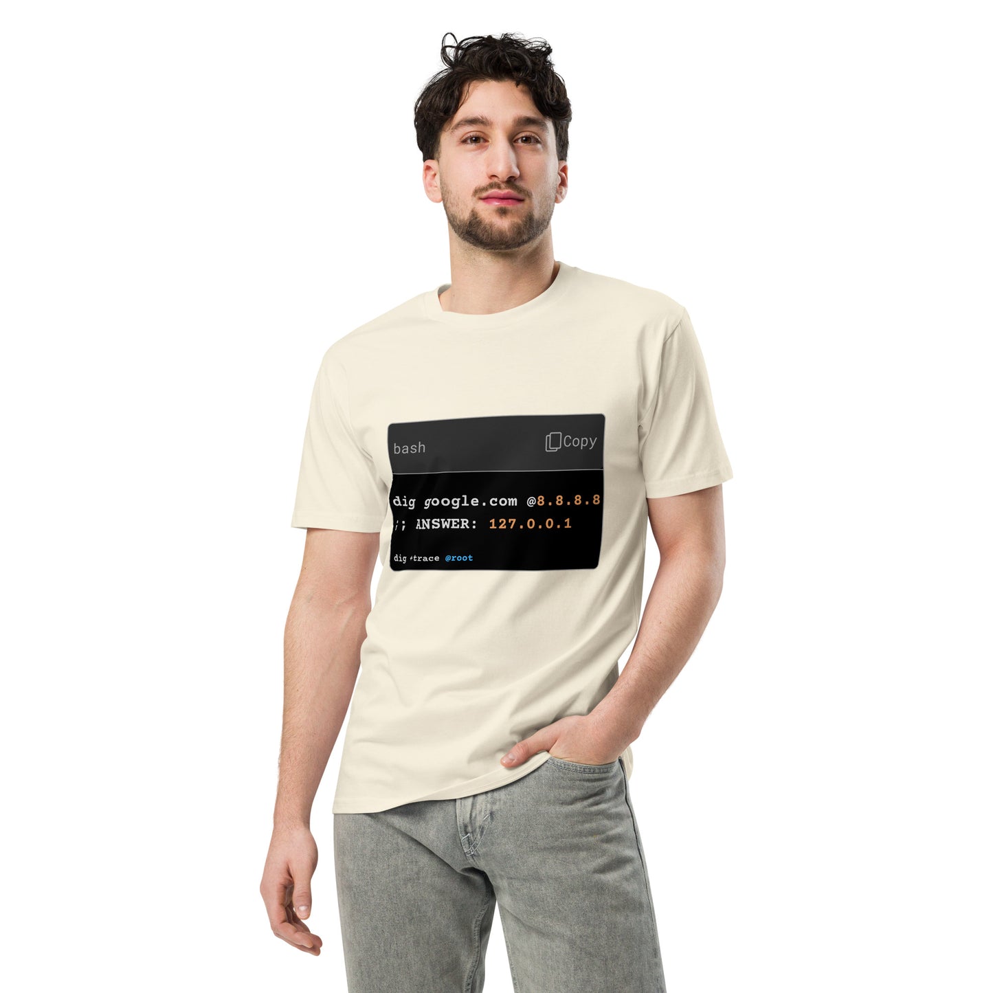 Hamcodes dig +trace Tee – Recursive, Resolving, and Ready Unisex premium t-shirt