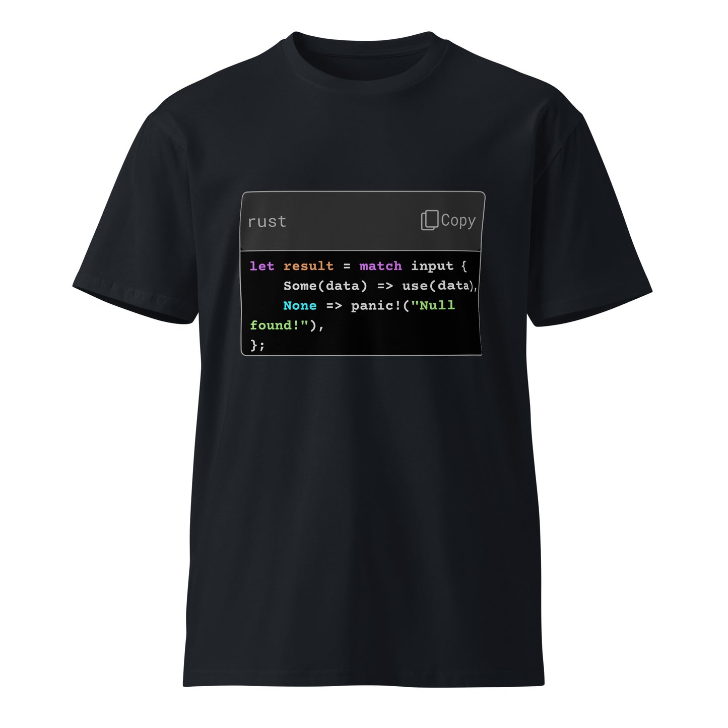 Hamcodes match input Tee – Handle with Care. Or Just Panic. Unisex premium t-shirt