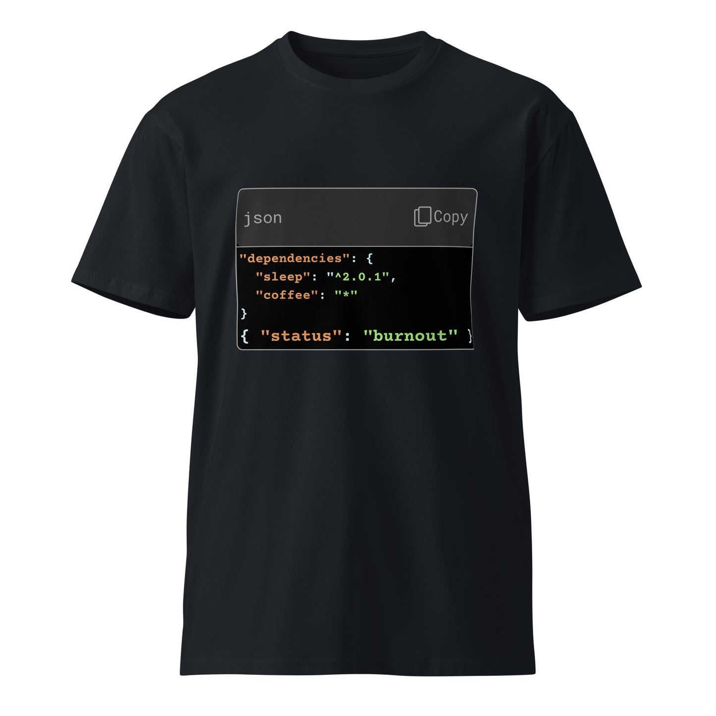 Hamcodes JSON DEV STATE Tee – Configured for Burnout Unisex premium t-shirt
