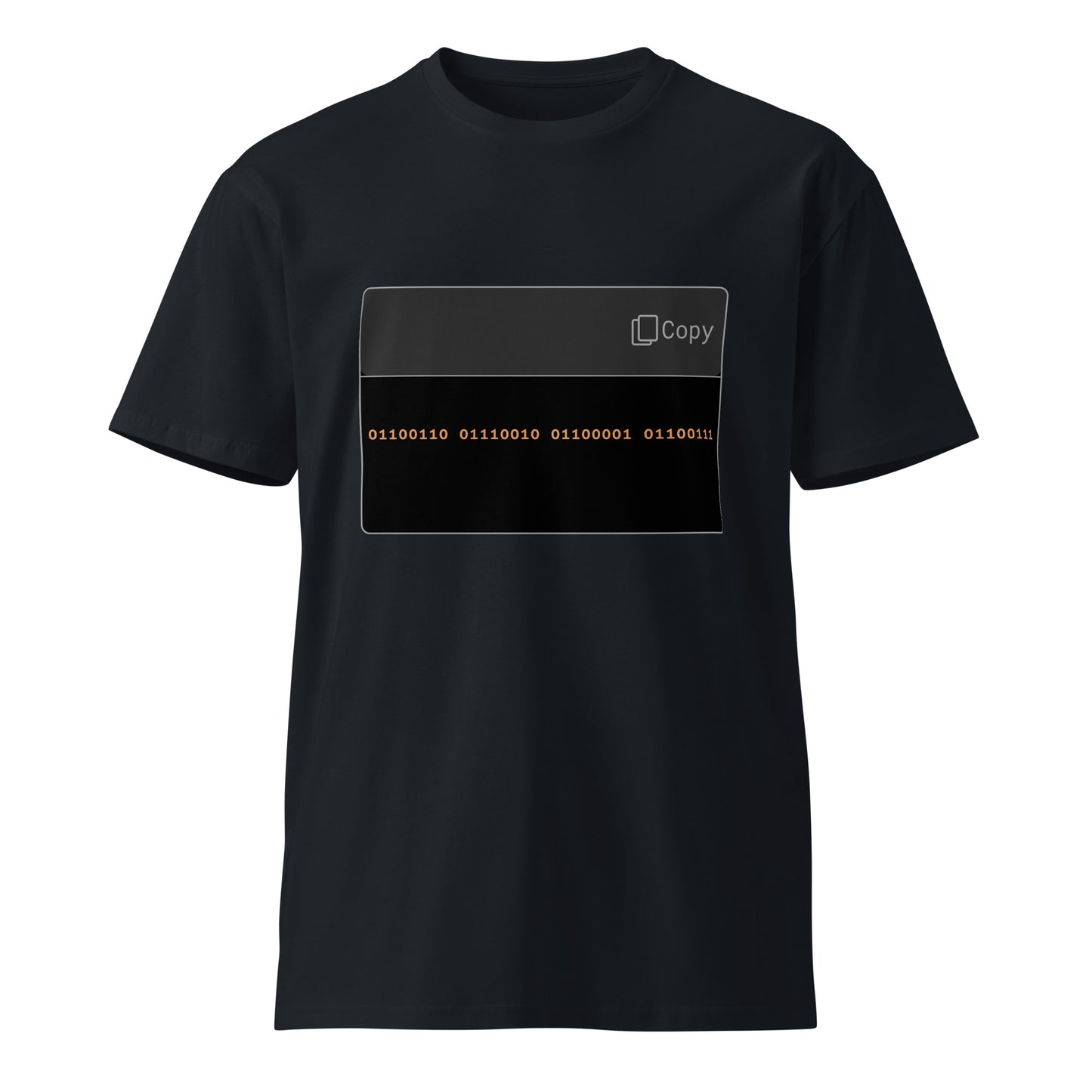 Hamcodes Binary “frag” Tee – For Hackers Who Speak in Bits Unisex premium t-shirt