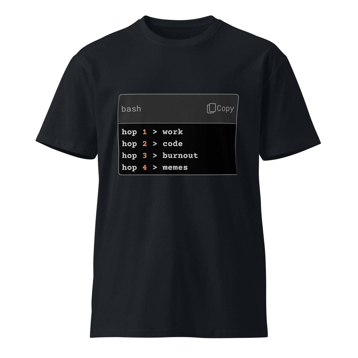 Hamcodes hop trace Tee – Route to Burnout: Complete Unisex premium t-shirt