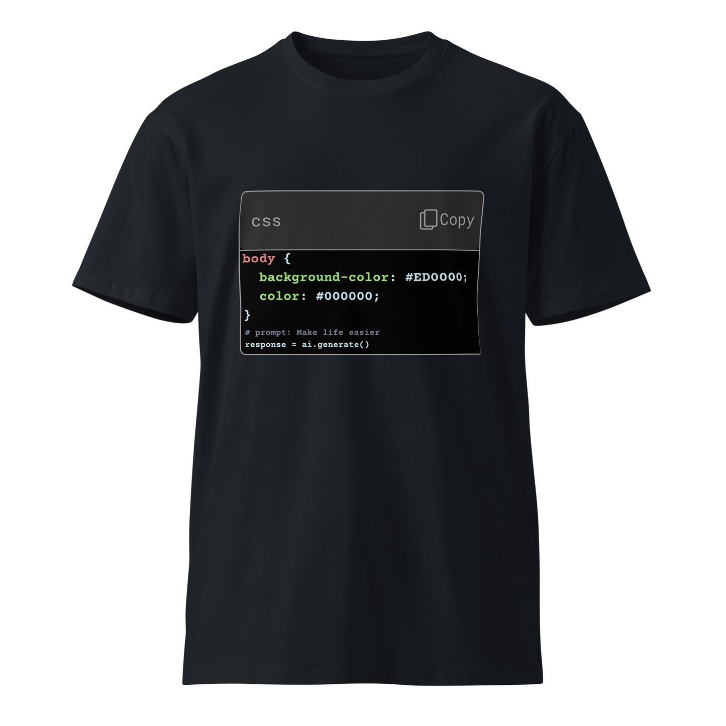 Hamcodes Make Life Easier Tee – Styled by Code. Powered by AI. Unisex premium t-shirt