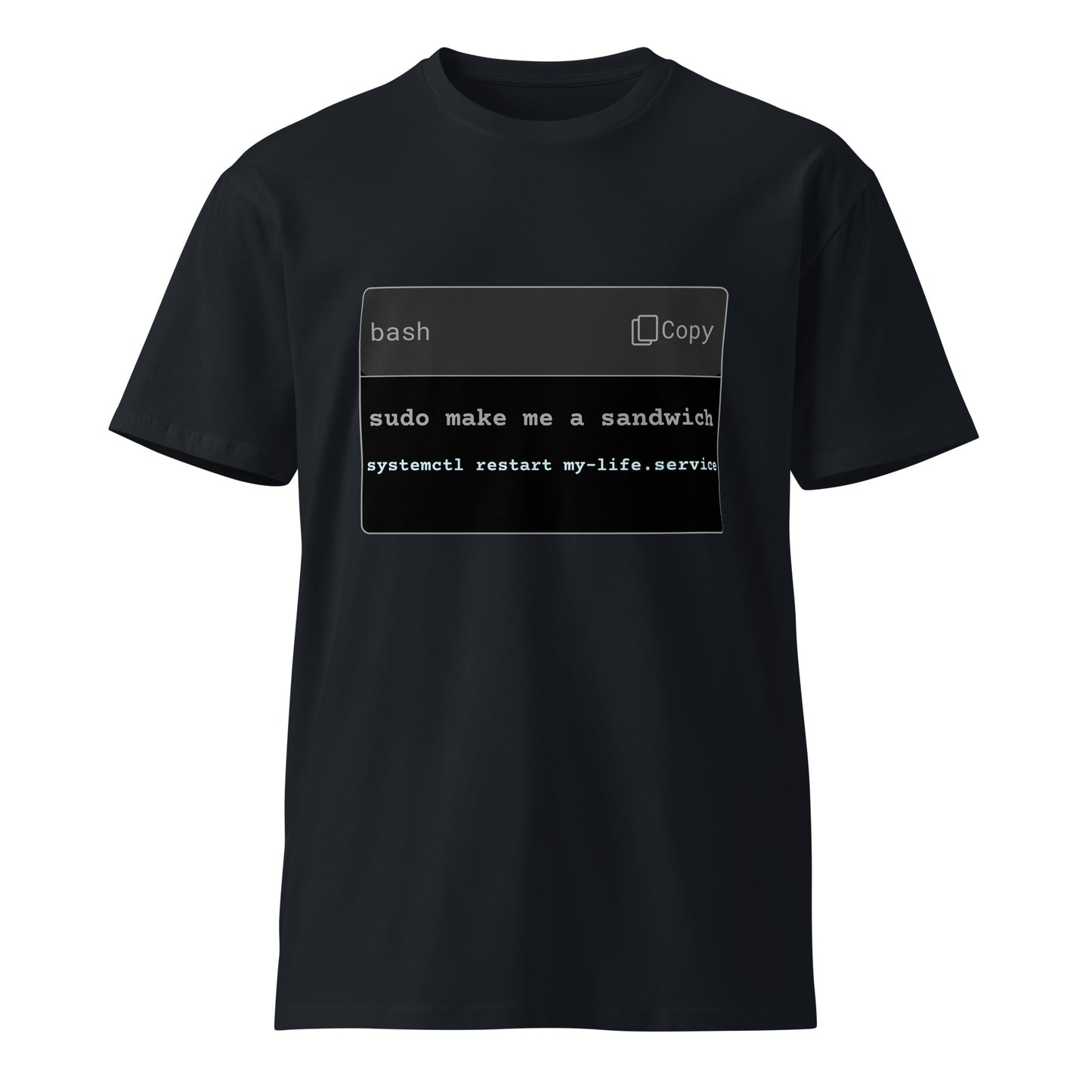 Hamcodes sudo make me a sandwich Tee – Commands for Chaos & Comfort Unisex premium t-shirt
