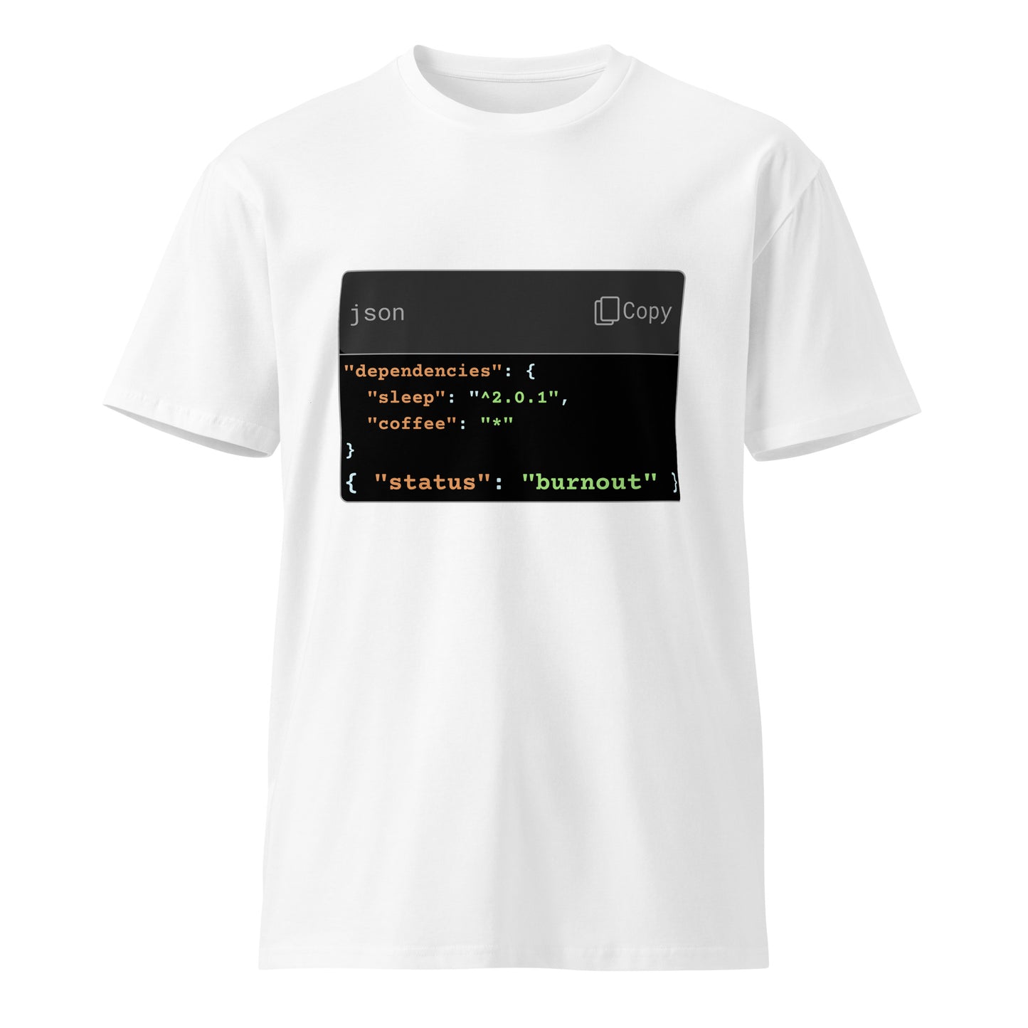 Hamcodes JSON DEV STATE Tee – Configured for Burnout Unisex premium t-shirt