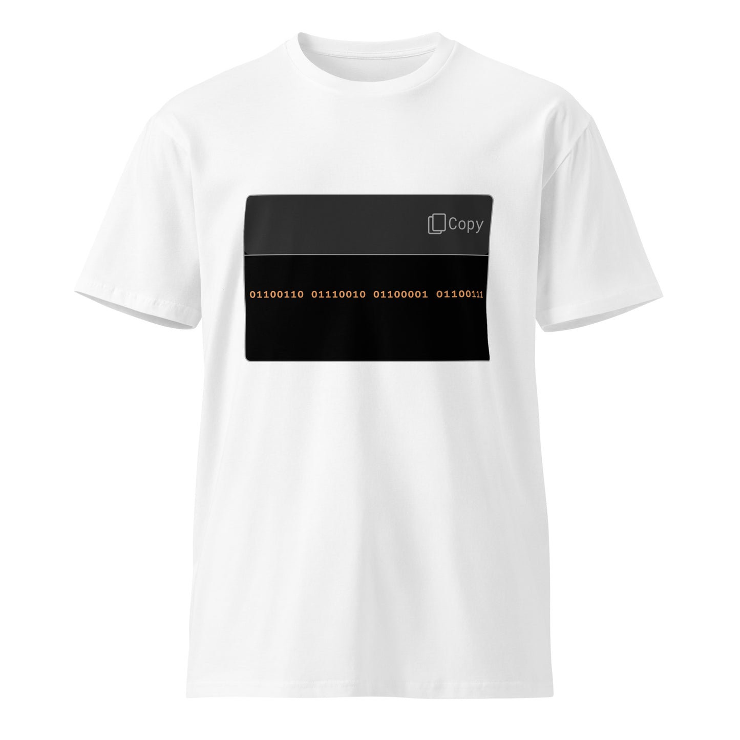 Hamcodes Binary “frag” Tee – For Hackers Who Speak in Bits Unisex premium t-shirt
