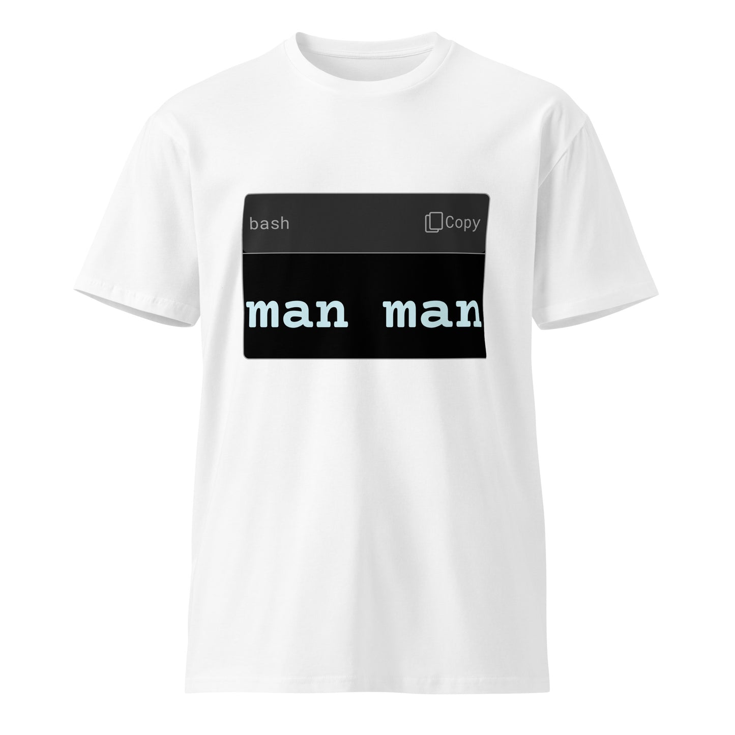 Hamcodes man man Tee – Terminal Wisdom, One Command Deep Unisex premium t-shirt