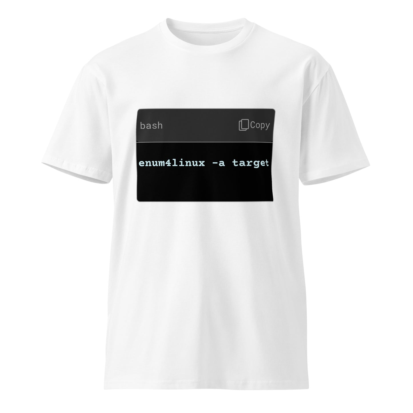 Hamcodes enum4linux -a Tee – Recon First. Exploit Later. Unisex premium t-shirt