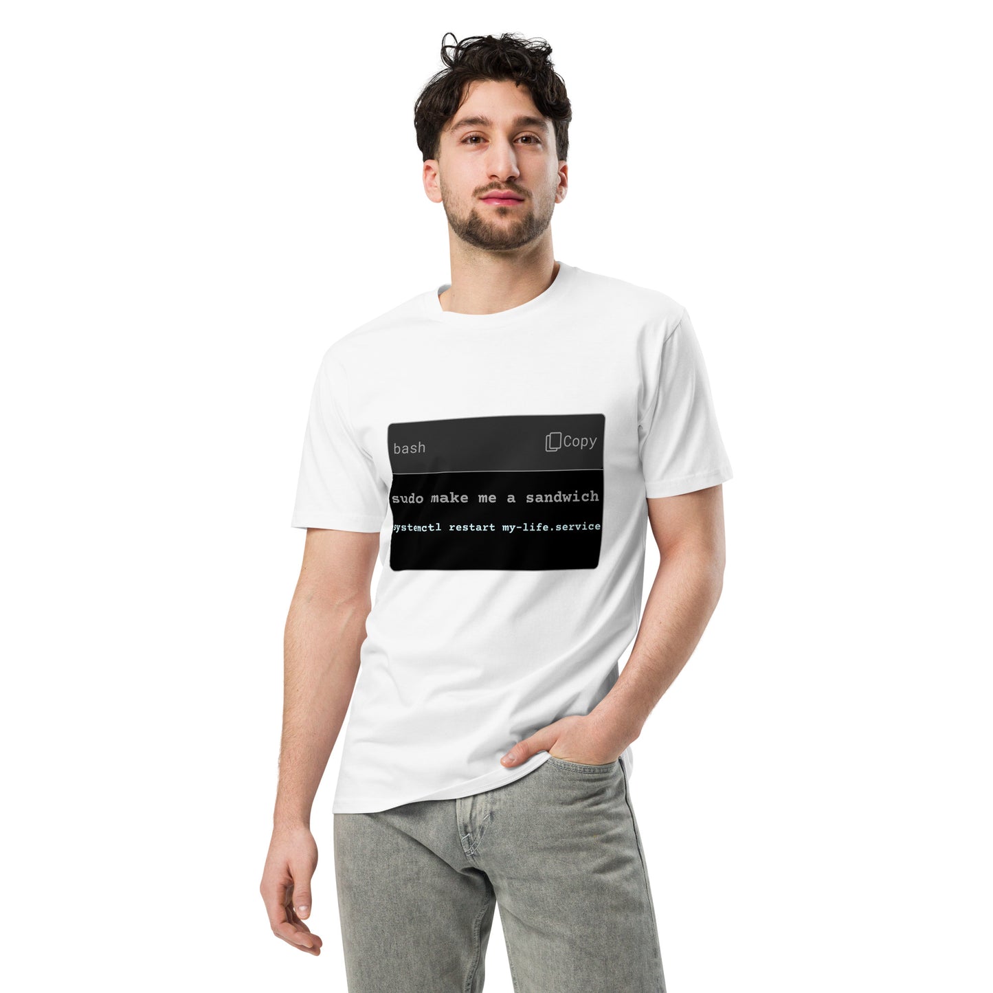 Hamcodes sudo make me a sandwich Tee – Commands for Chaos & Comfort Unisex premium t-shirt