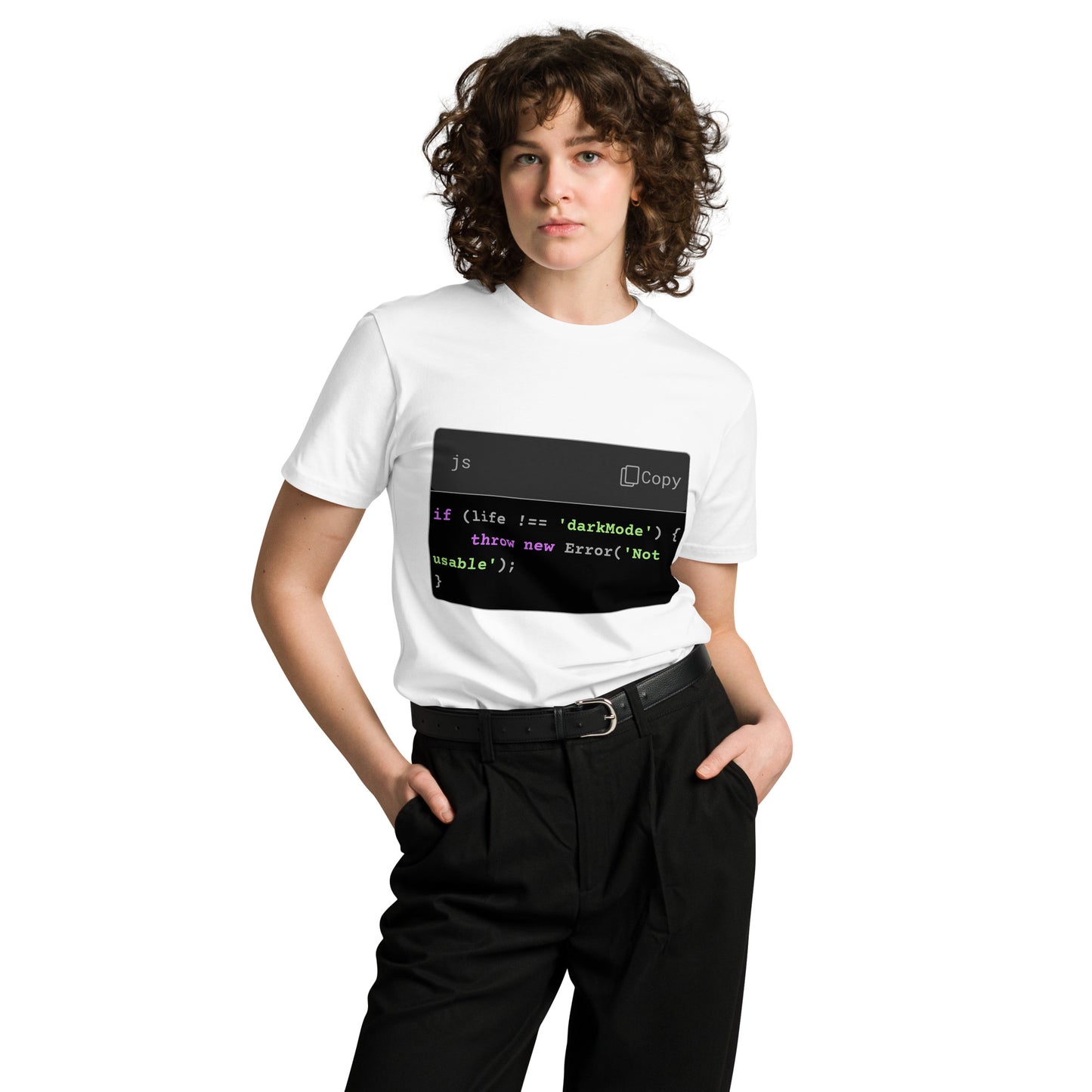 Hamcodes Dark Mode or Bust Tee – Error-Handled Aesthetics Unisex premium t-shirt