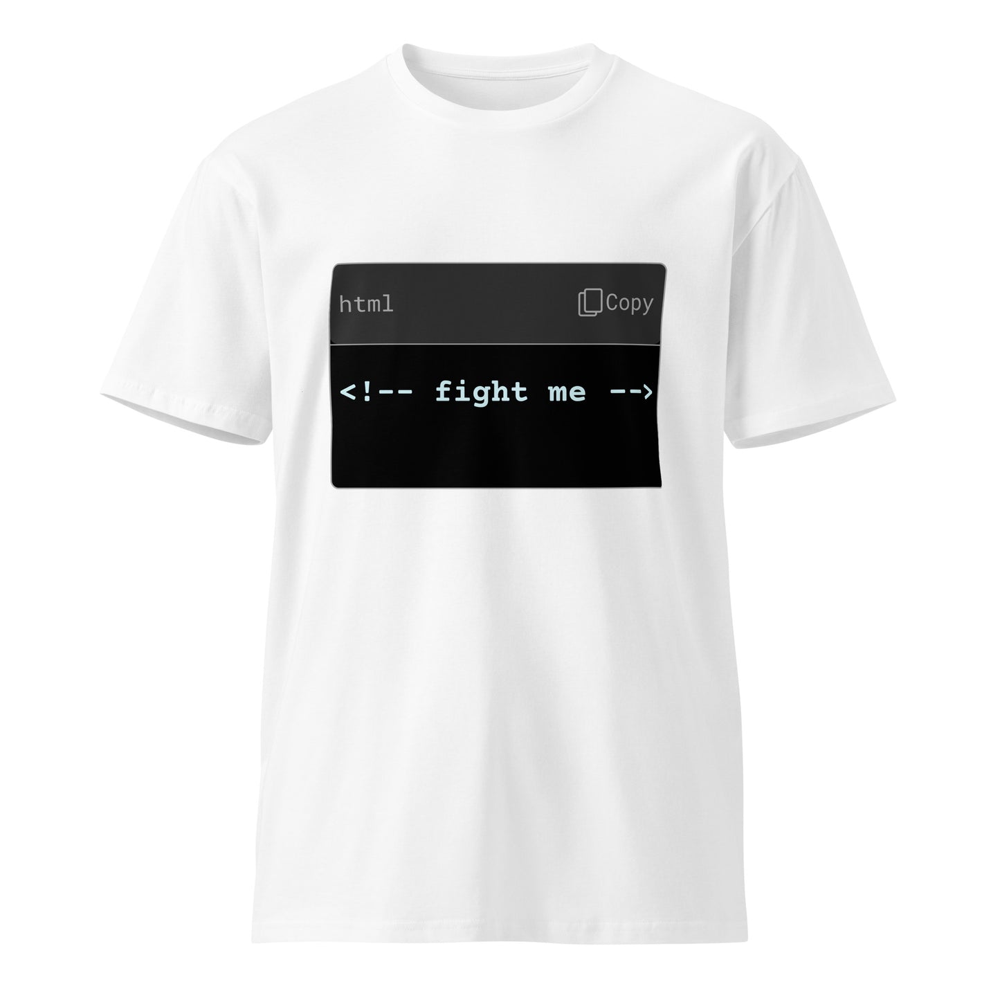 Hamcodes Tee – Commented. Committed. Confrontational. Unisex premium t-shirt