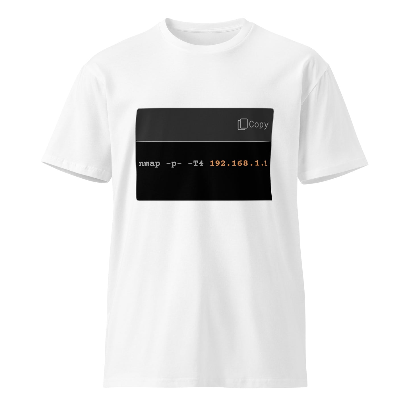 Hamcodes nmap -p- -T4 Tee – Full Ports. No Patience. Unisex premium t-shirt