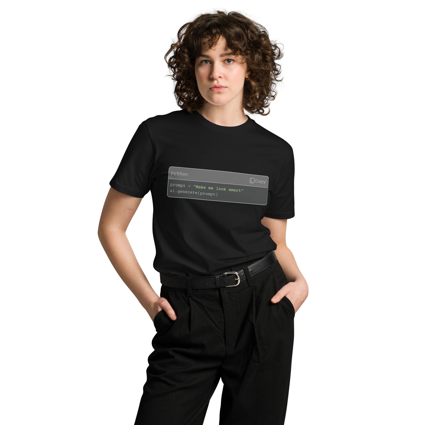 Hamcodes AI PROMPT ENGINEER Tee – Subtle Flex. Terminal Humor. Dev-Irony Included Unisex premium t-shirt