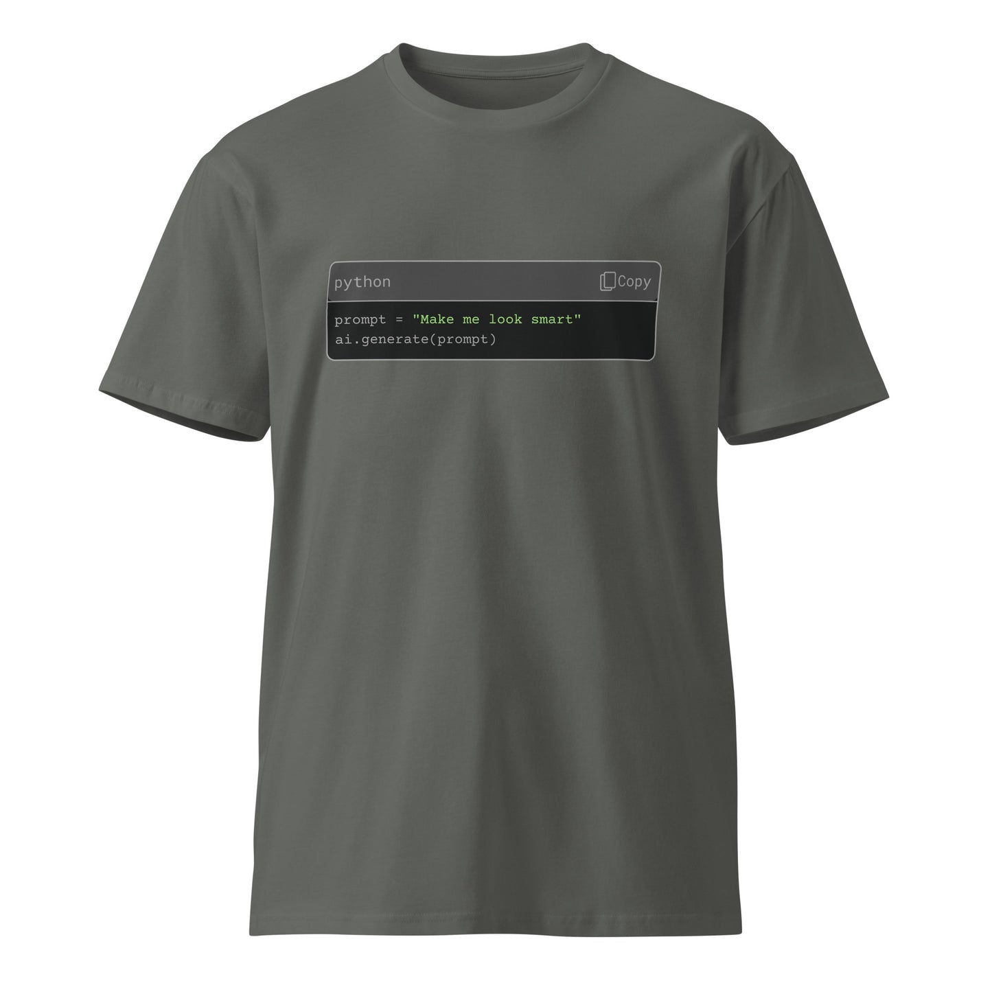Hamcodes AI PROMPT ENGINEER Tee – Subtle Flex. Terminal Humor. Dev-Irony Included Unisex premium t-shirt