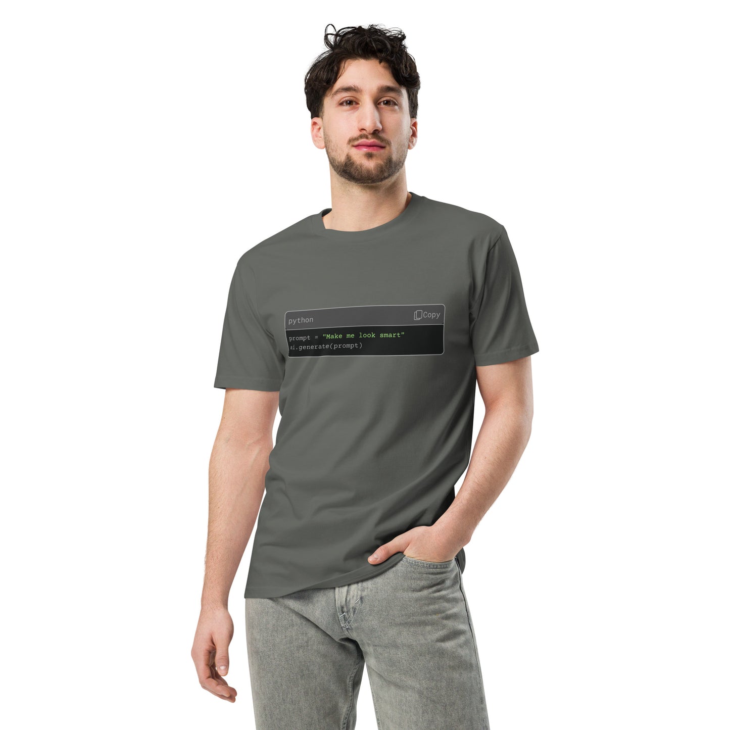 Hamcodes AI PROMPT ENGINEER Tee – Subtle Flex. Terminal Humor. Dev-Irony Included Unisex premium t-shirt