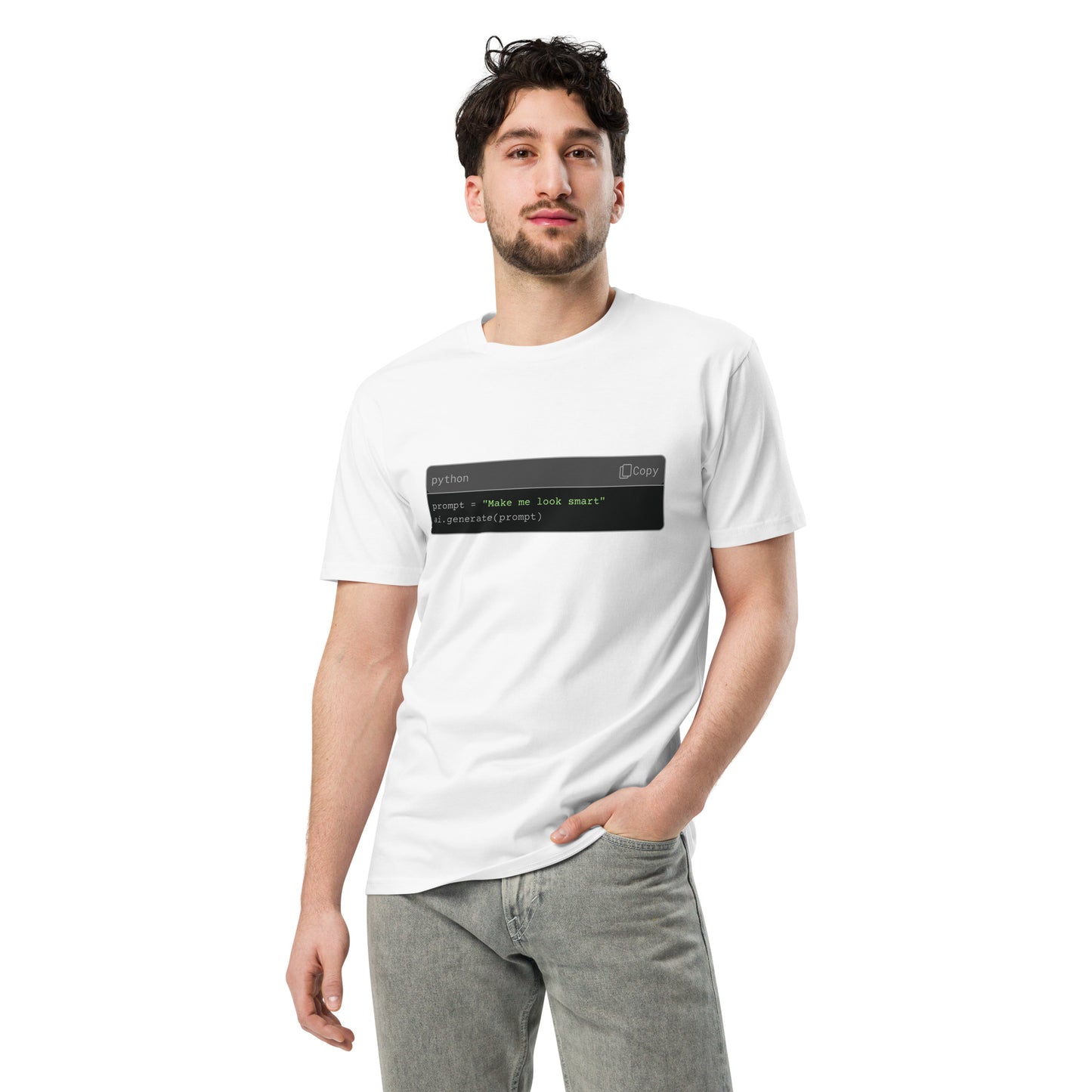 Hamcodes AI PROMPT ENGINEER Tee – Subtle Flex. Terminal Humor. Dev-Irony Included Unisex premium t-shirt