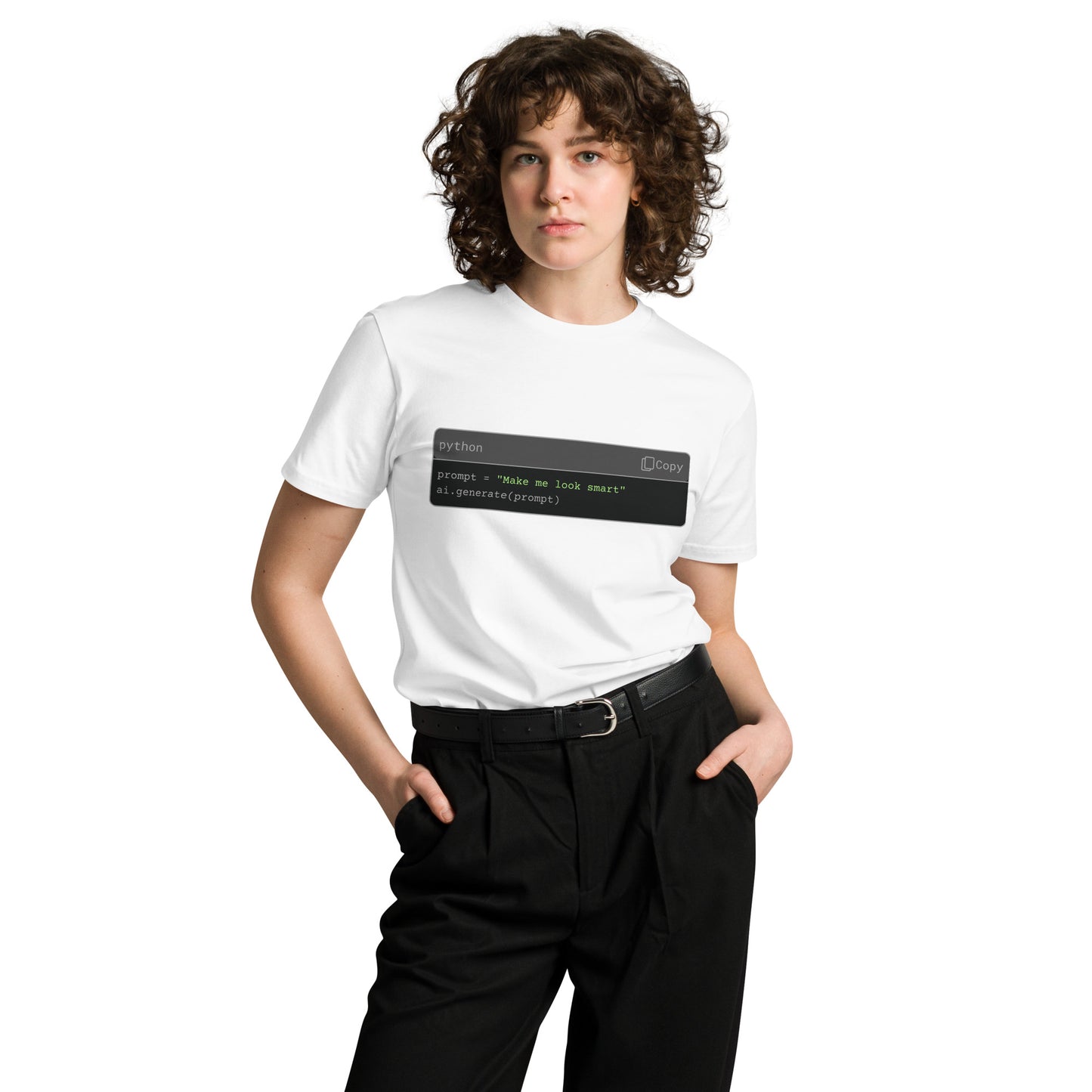 Hamcodes AI PROMPT ENGINEER Tee – Subtle Flex. Terminal Humor. Dev-Irony Included Unisex premium t-shirt